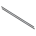 7.5' (2.3 m) Protective Gunnel Sleeves for 15'6" Canoe