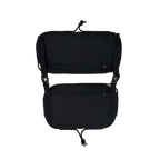 Black Ripstop Double Rear Bag with Black Bungee Cord